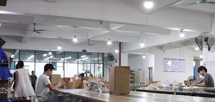 Production floor at our press-on nail factory