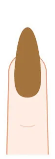 Long almond press-on nail shape