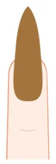 Long stiletto press-on nail shape