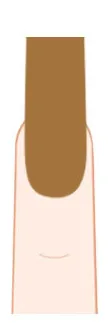 Medium straight press-on nail shape