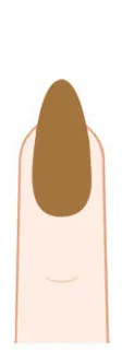 Short almond press-on nail shape