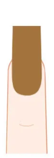 Short straight press-on nail shape