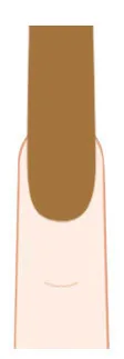 XL straight press-on nail shape