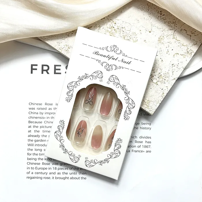 Window card box photo for press-on nails
