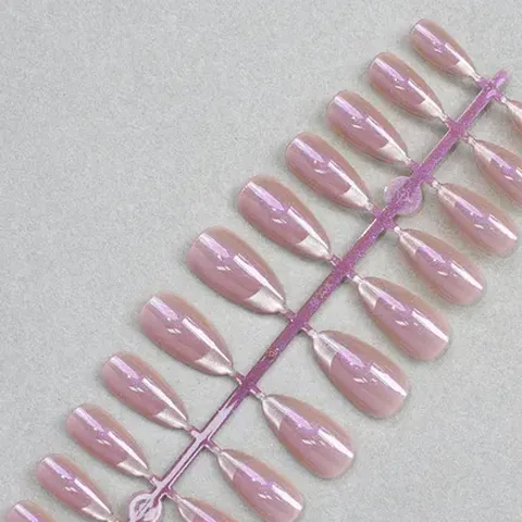Aurora French Cat Eye Almond Press-On Nails design 10