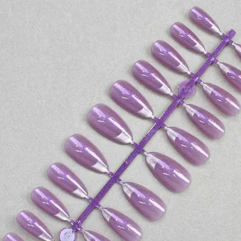 Aurora French Cat Eye Almond Press-On Nails design 11