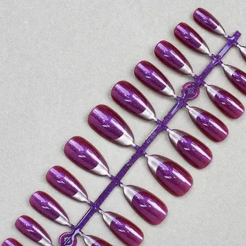 Aurora French Cat Eye Almond Press-On Nails design 12