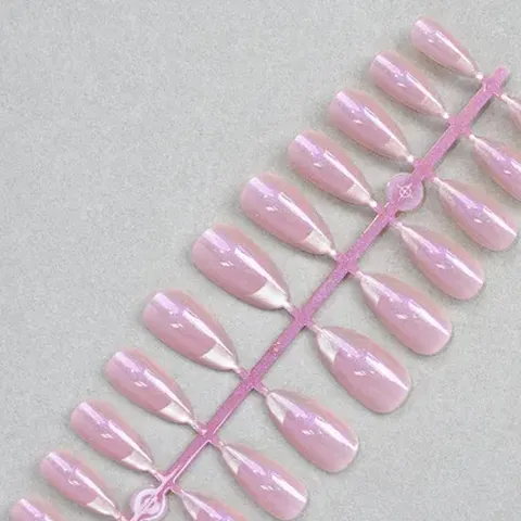 Aurora French Cat Eye Almond Press-On Nails design 5
