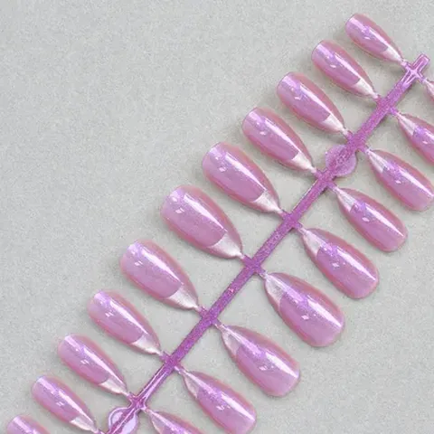 Aurora French Cat Eye Almond Press-On Nails design 6