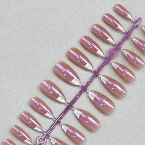 Aurora French Cat Eye Almond Press-On Nails design 7