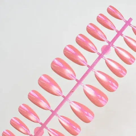 Aurora Solid Cat Eye Almond Press-On Nails design 7